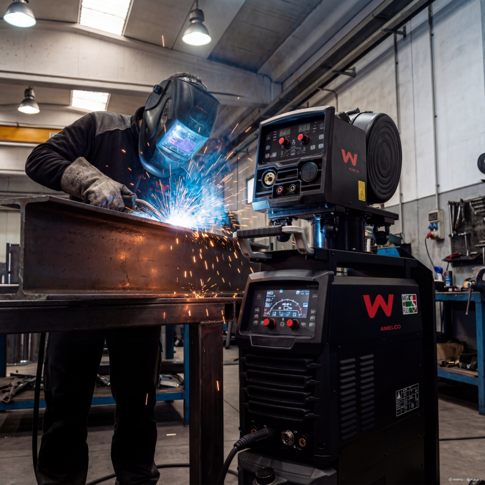 mig i beam welding action