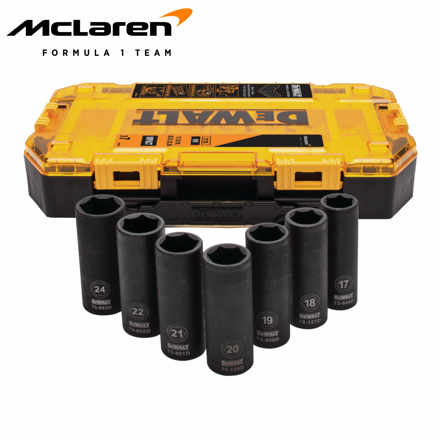 Почетна 35 Сет долги насадни клучеви 1/2 Impact 7 парчиња McLaren
