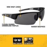 Затемнети Crosscut™ Protective Spectacles Заштитни очила 99.9% UV заштита 5 DPG100-2D-4